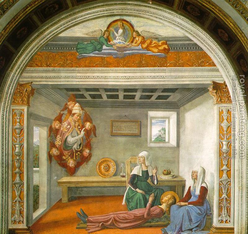 Domenico Ghirlandaio : Announcement of Death to St Fina